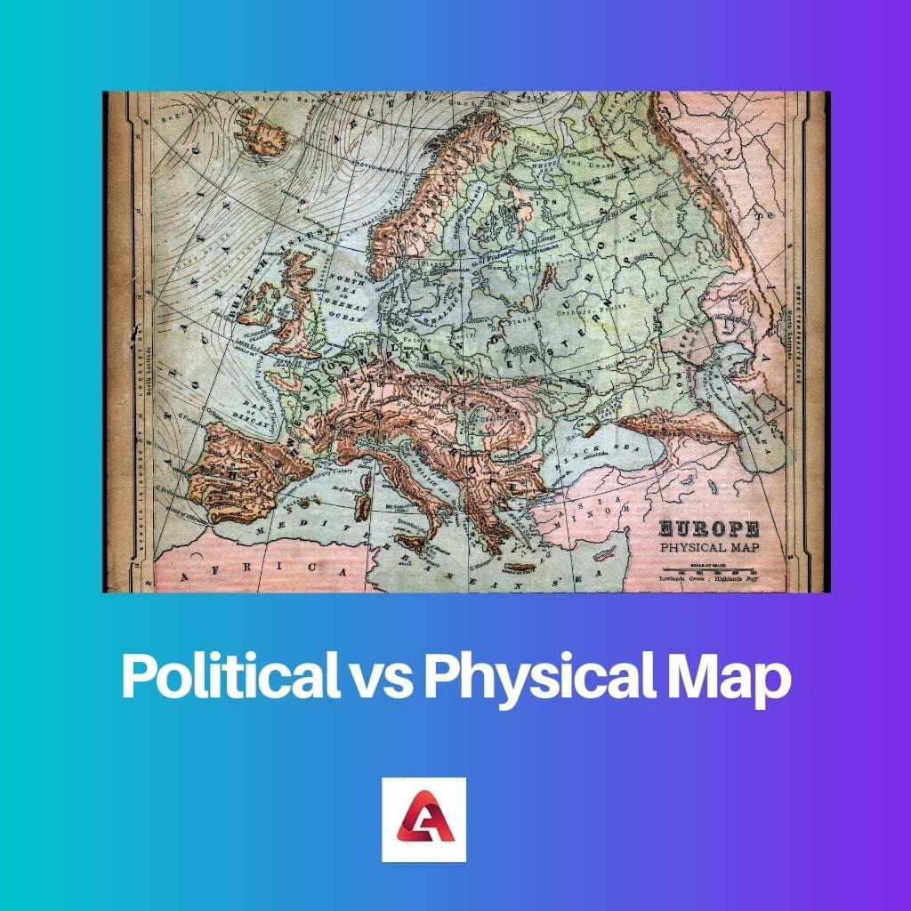 Politische vs. physische Karte