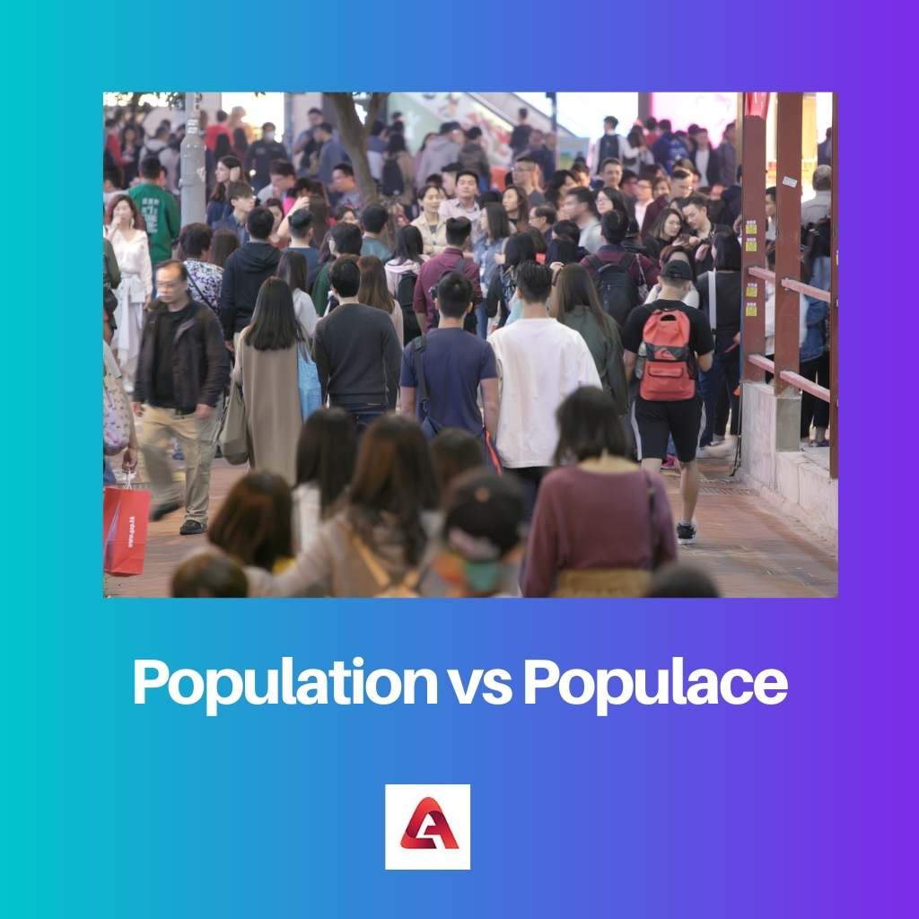 जनसंख्या बनाम जनसंख्या
