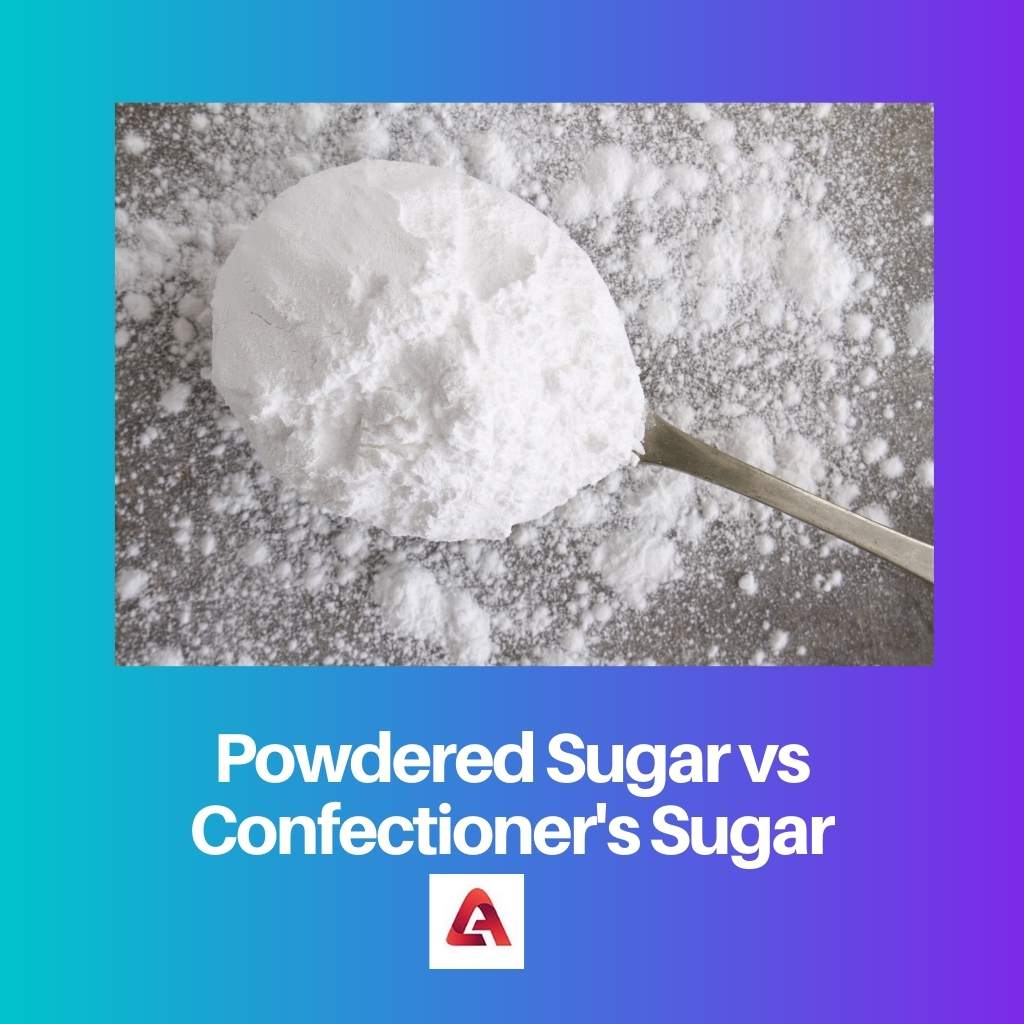 Azúcar en polvo vs Azúcar de confitería