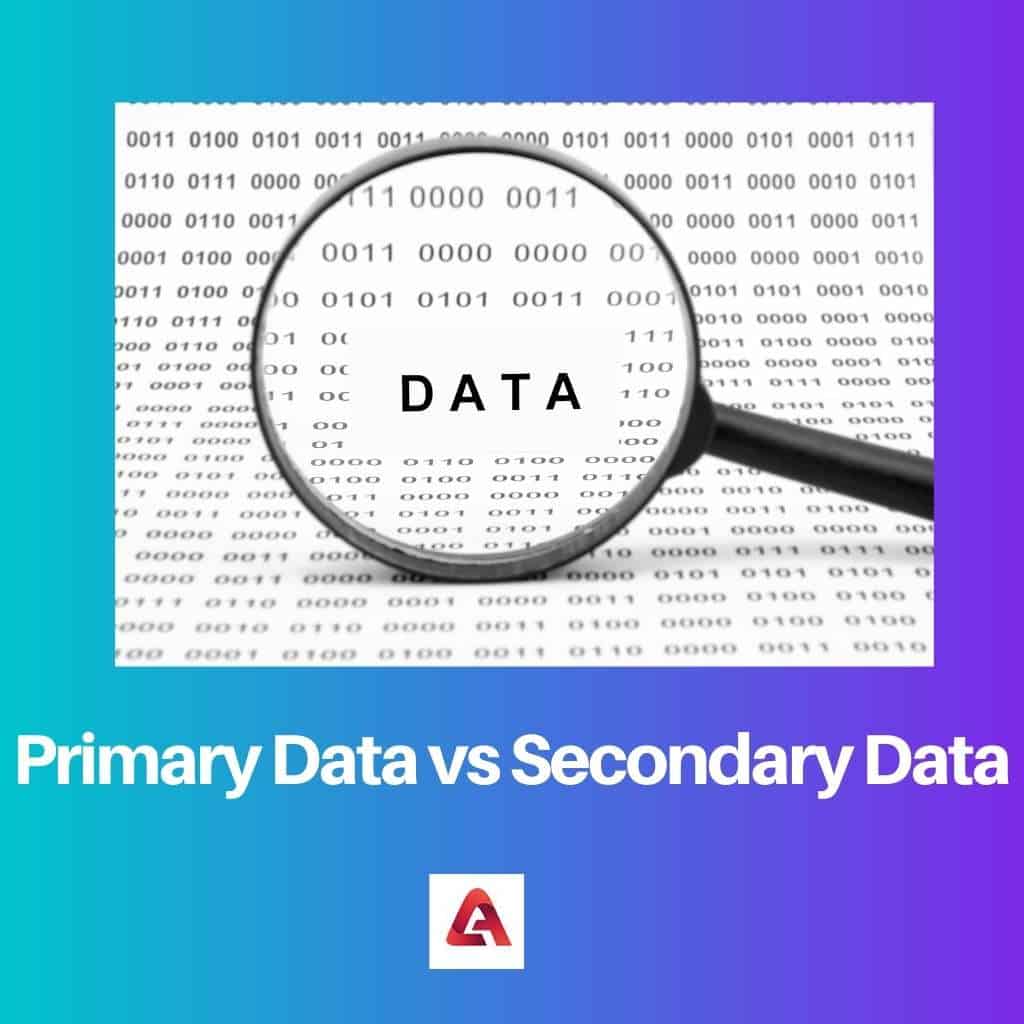 Primary Data Vs Secondary Data Difference And Comparison