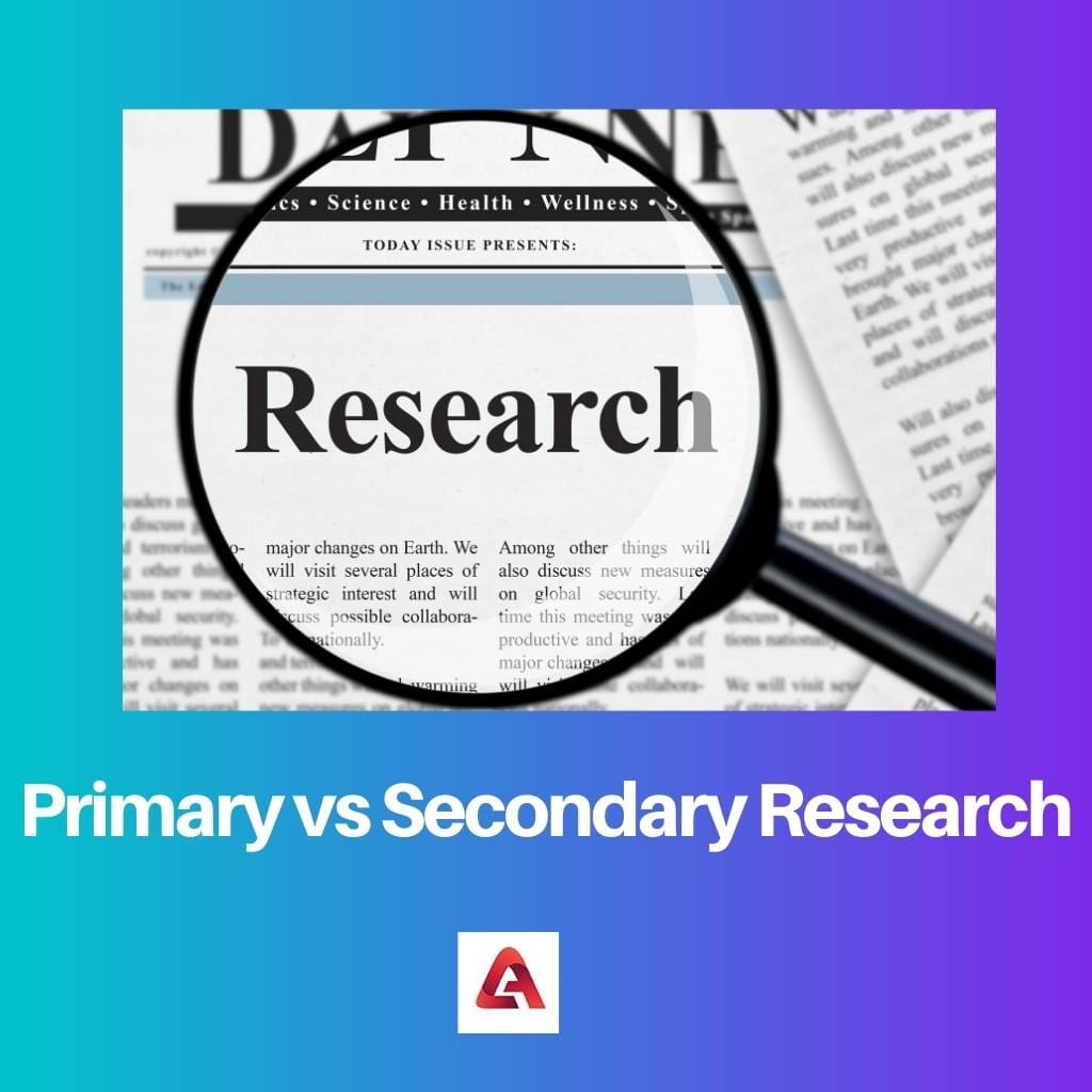 Primary vs Secondary Research