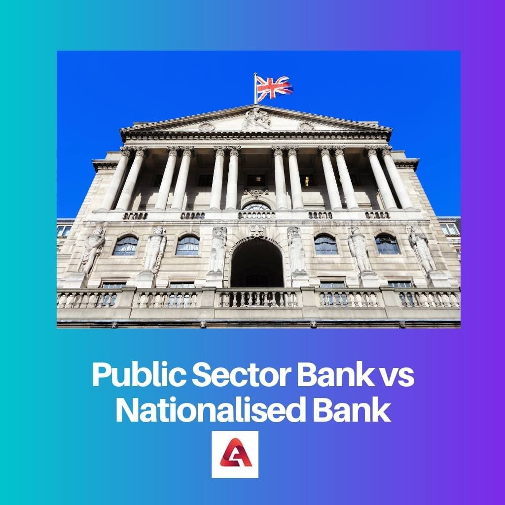 Bank des öffentlichen Sektors vs. verstaatlichte Bank