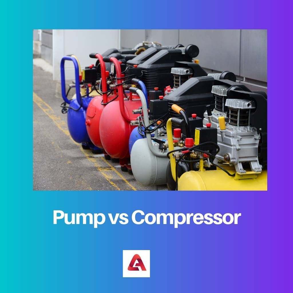 Pompe vs compresseur