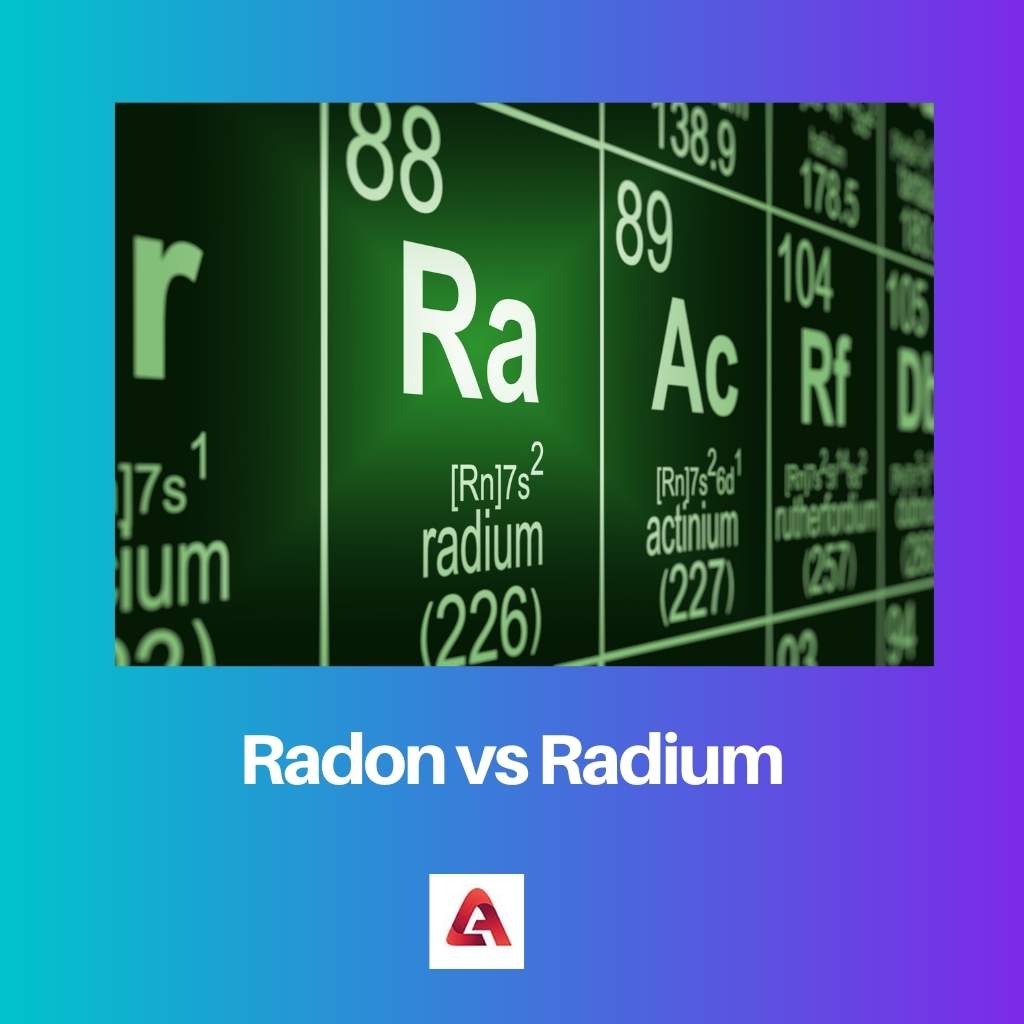 الرادون مقابل الراديوم