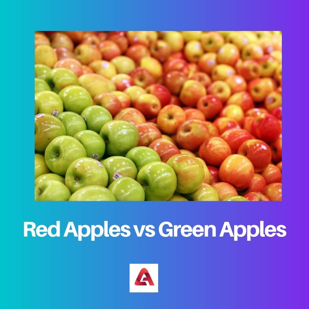 Pommes rouges contre pommes vertes
