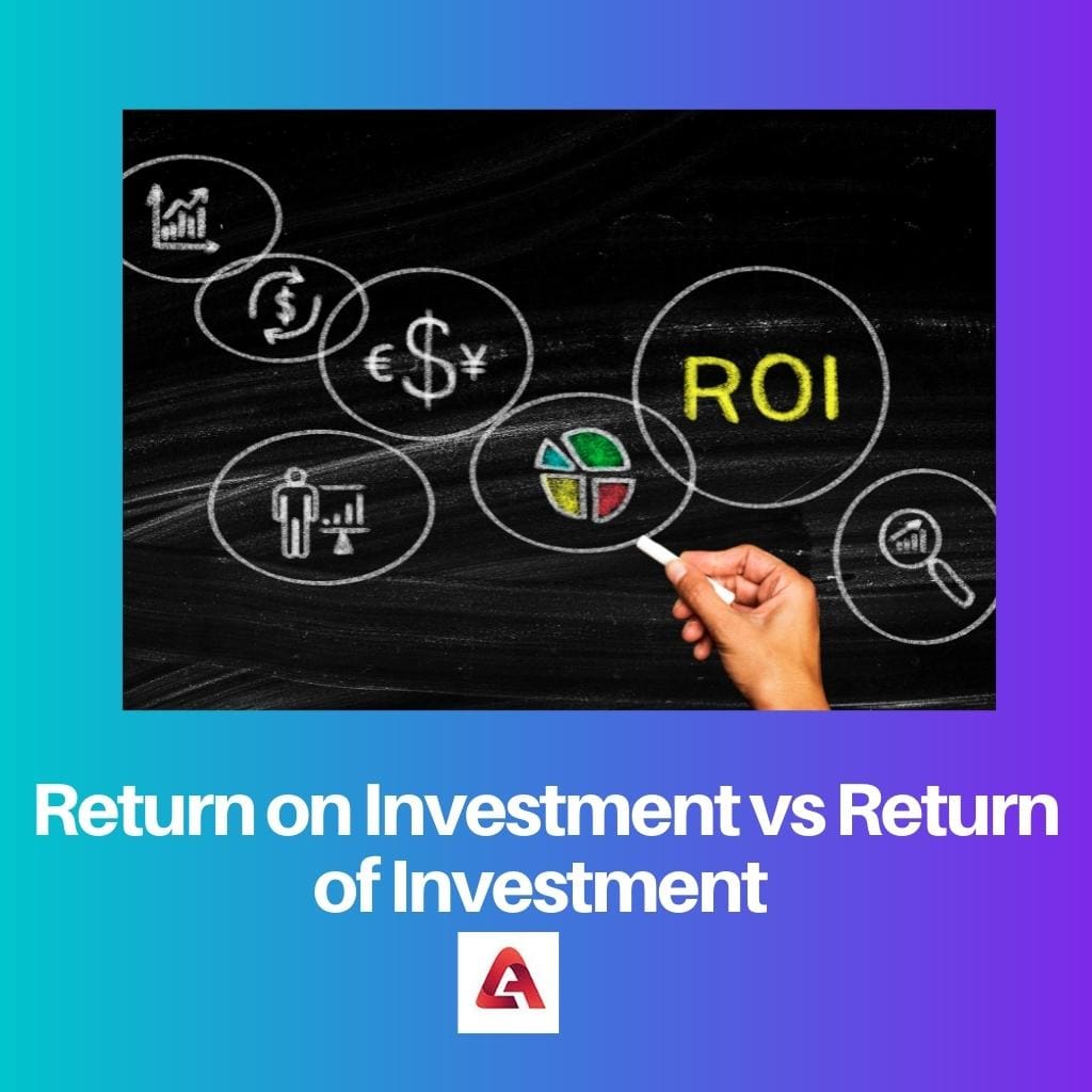 Return on Investment vs Return of Investment