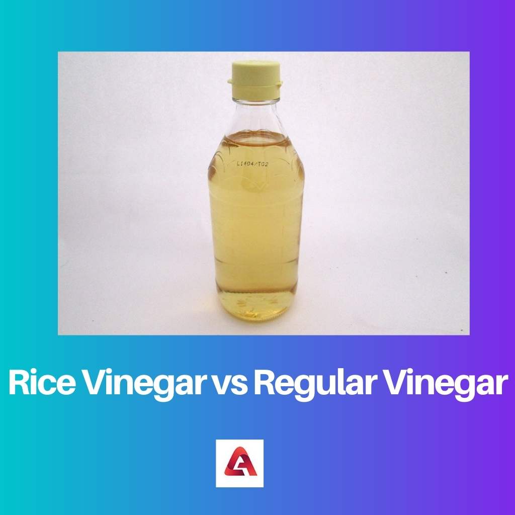 Vinaigre de riz vs vinaigre ordinaire