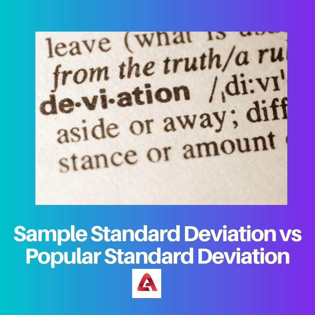 Desviación estándar de muestra frente a desviación estándar popular