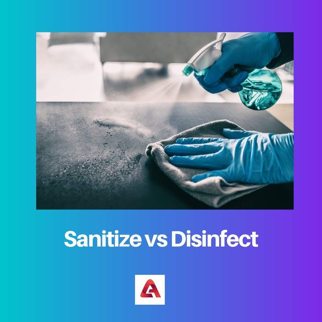 Sanitize vs Disinfect