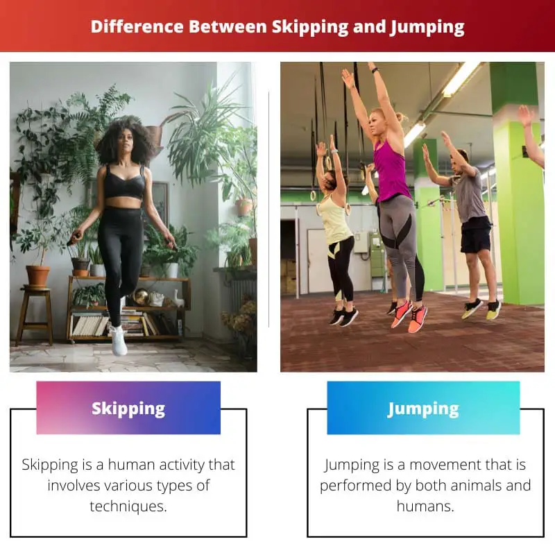 Saltar vs saltar: diferencia entre saltar y saltar