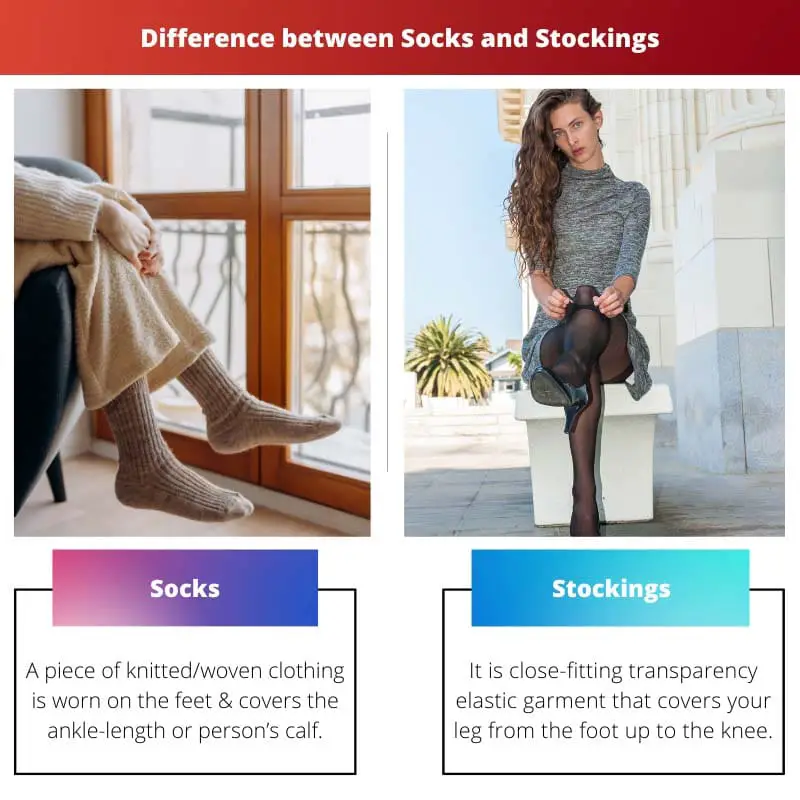 Calzini contro calze: qual è la differenza