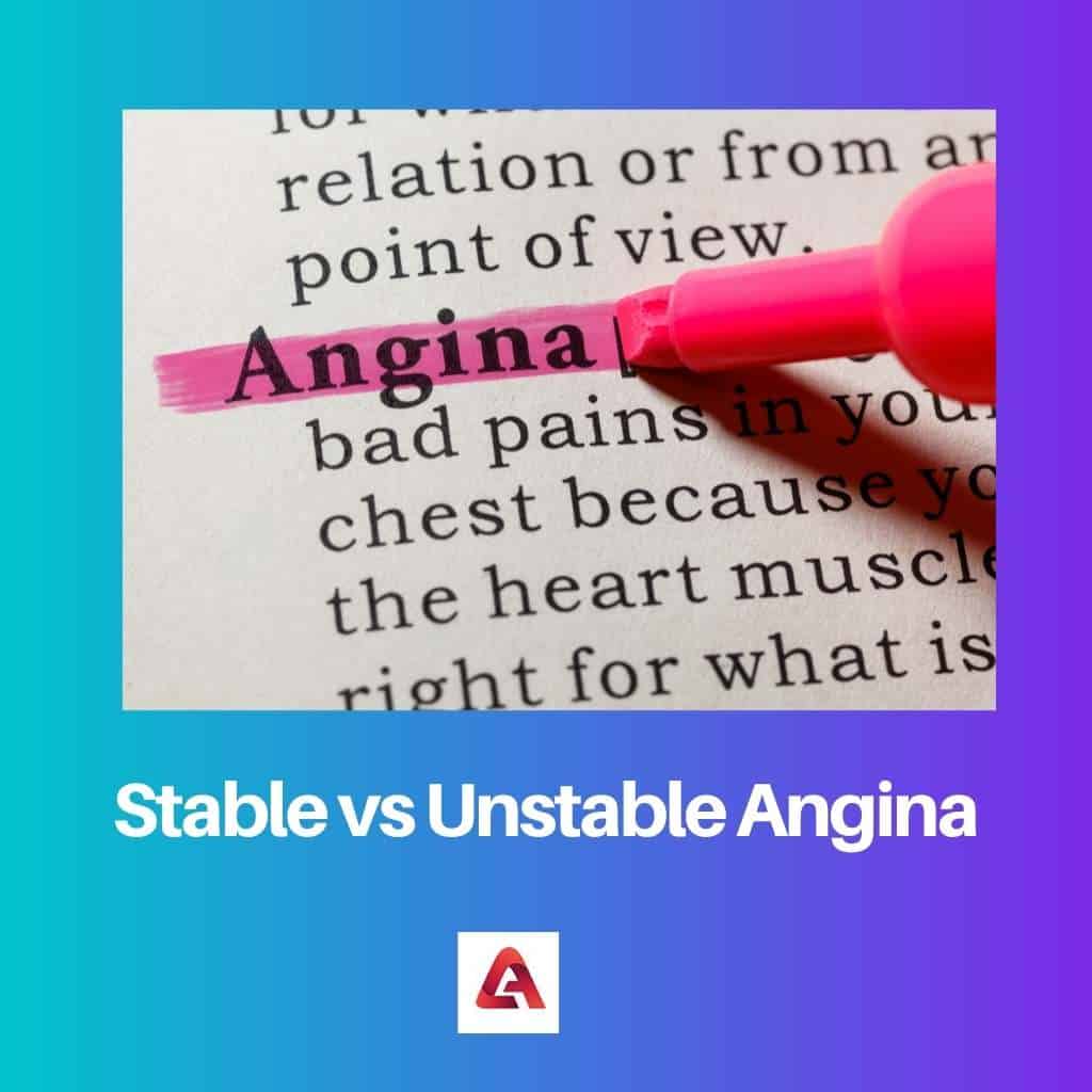 Stable Vs Unstable Angina Difference And Comparison