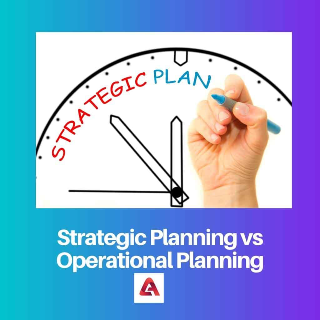 what is the difference between strategic planning and business planning