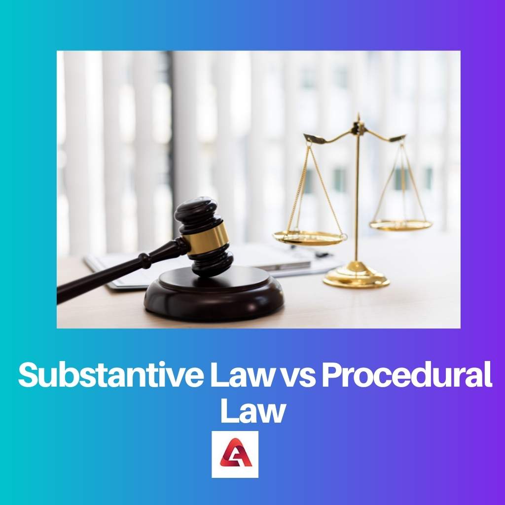 Substantive Law vs Procedural Law