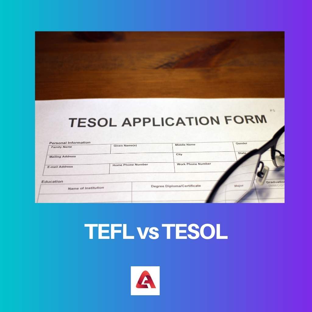 TEFL vs TESOL