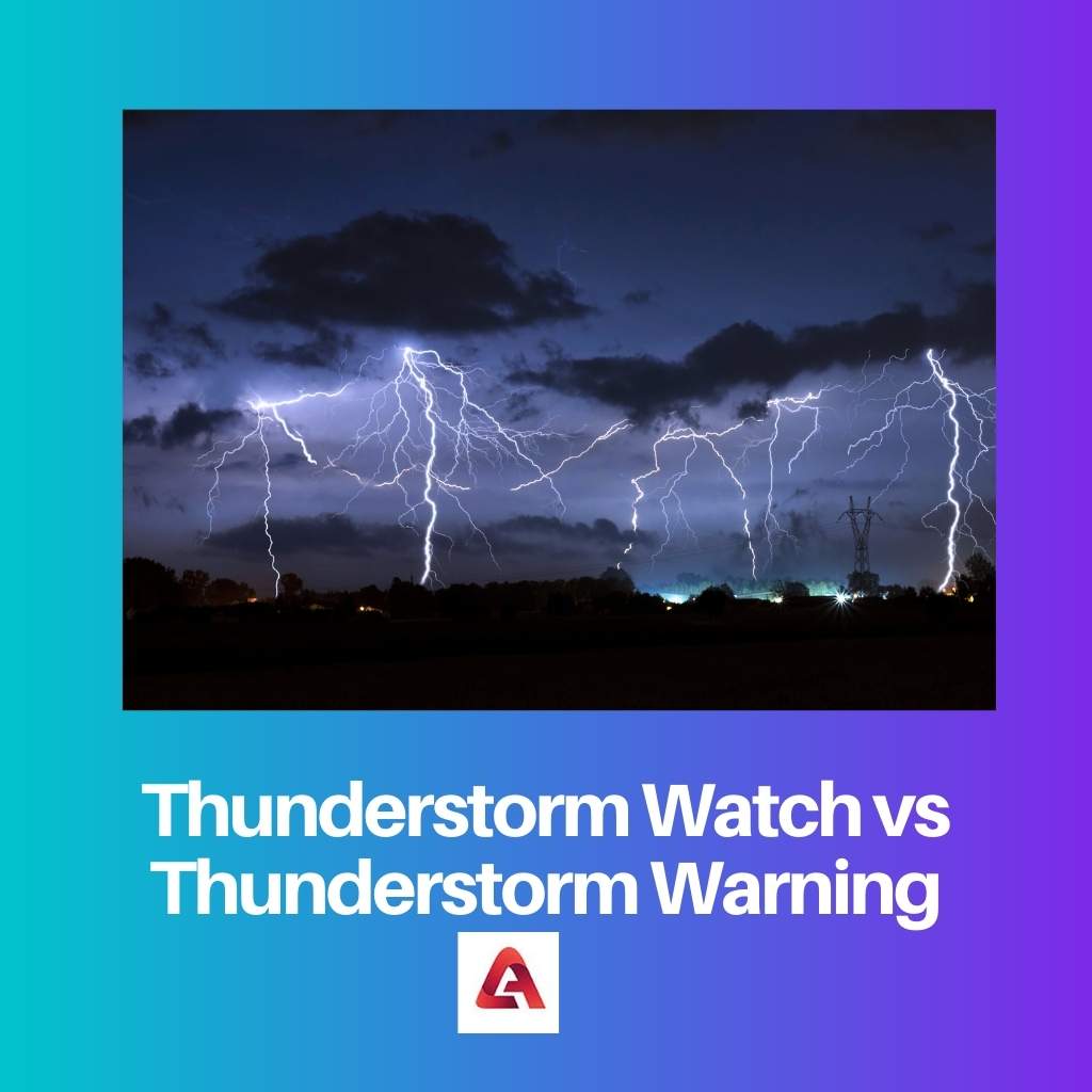 Thunderstorm Watch vs Thunderstorm Warning