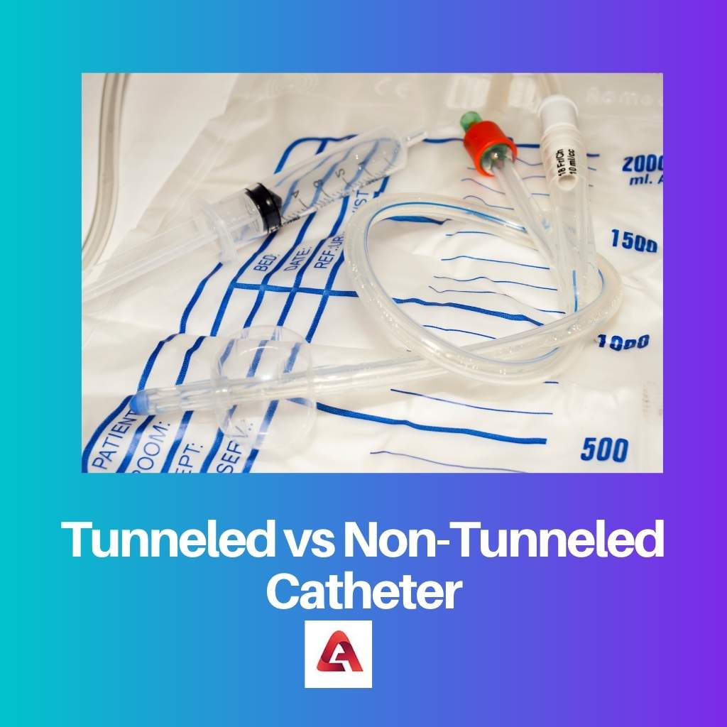 Tunneloitu vs. tunneloitumaton katetri