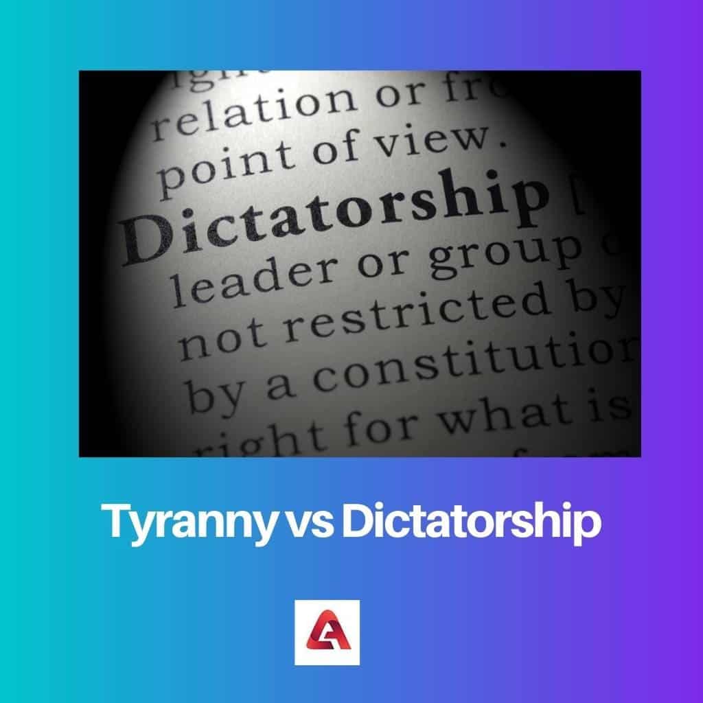 Tyranny vs Dictatorship