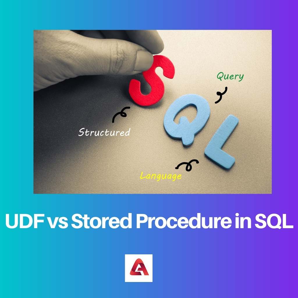 UDF vs Αποθηκευμένη διαδικασία σε SQL