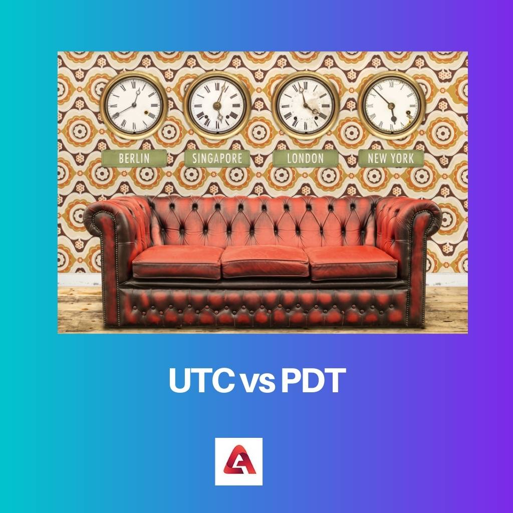 UTC vs PDT