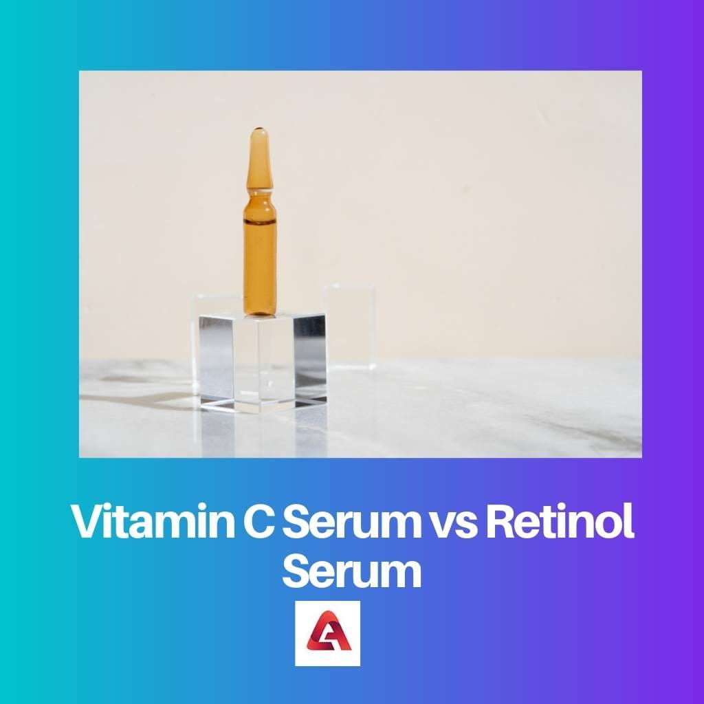 C vitamīna serums pret retinola serumu