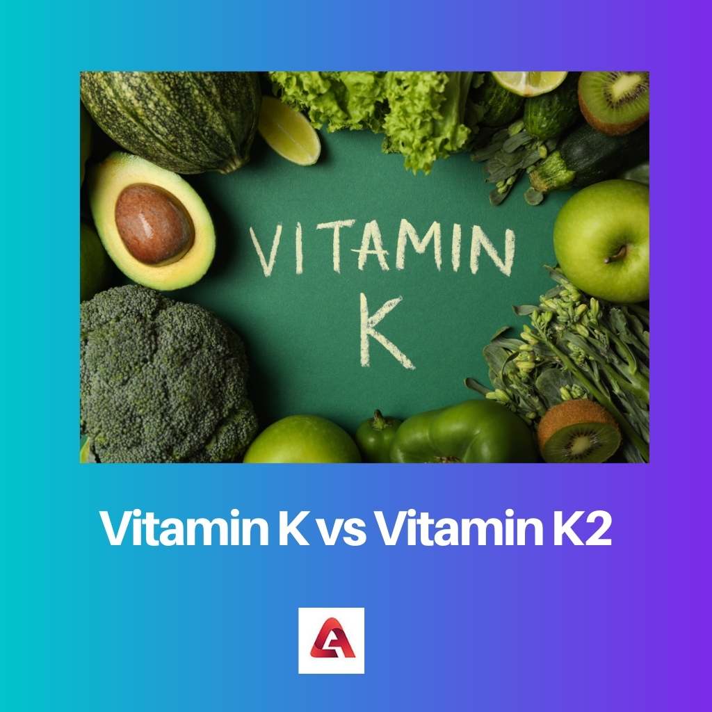 K vitamīns pret K2 vitamīnu