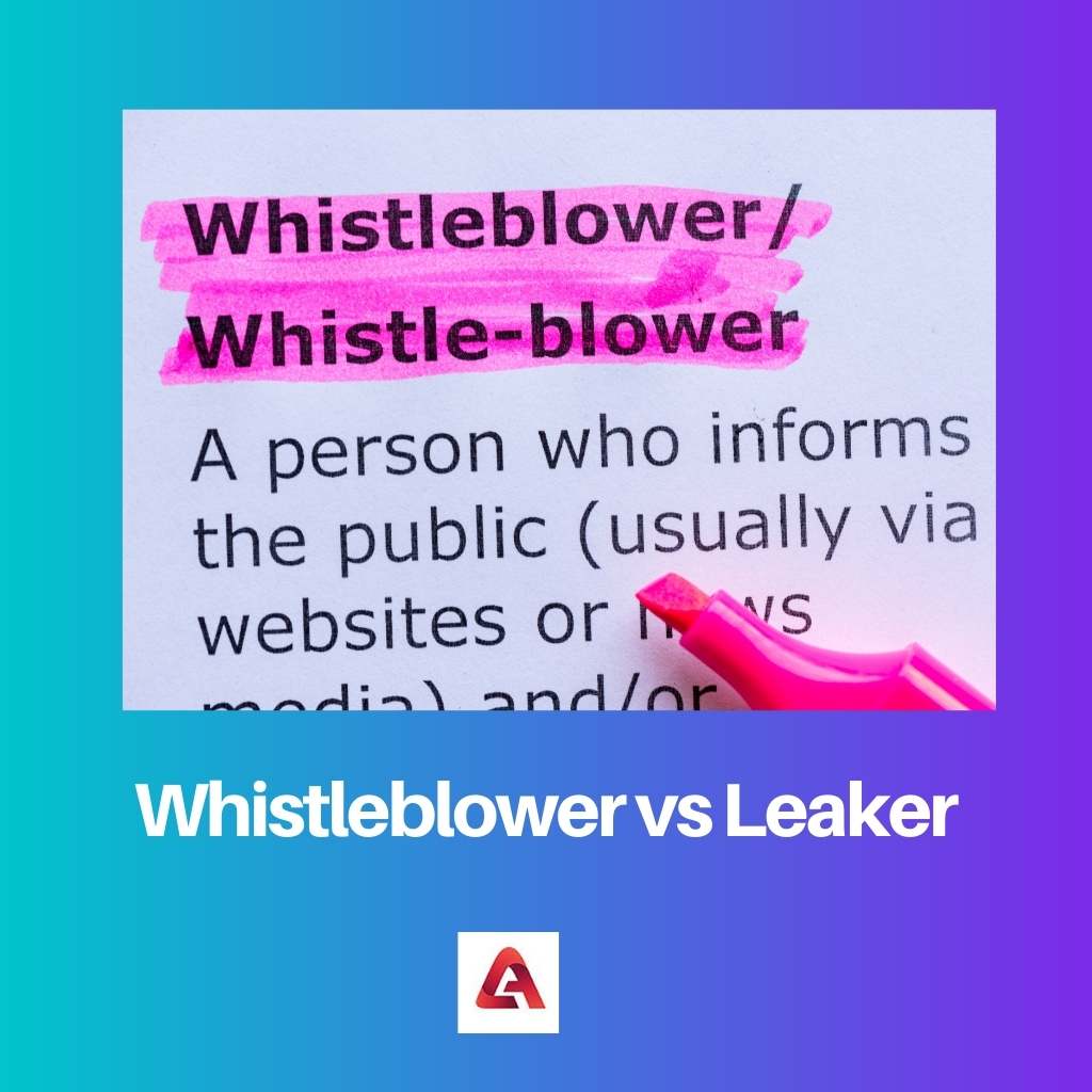 Whistleblower vs Leaker