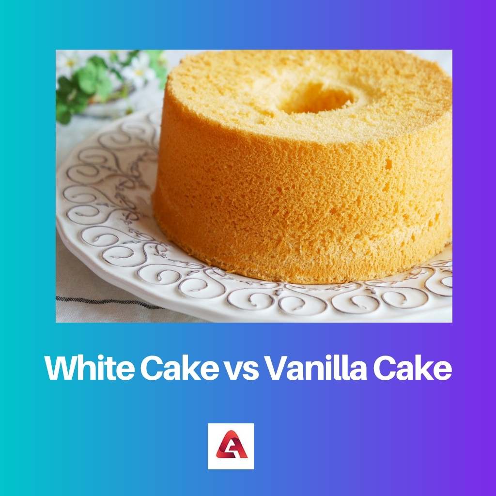 كعكة بيضاء مقابل كعكة الفانيليا