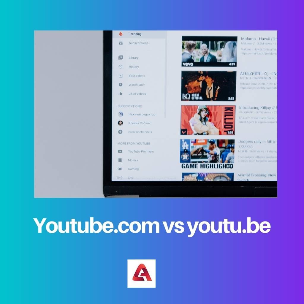 Youtube.com vs youtube.be