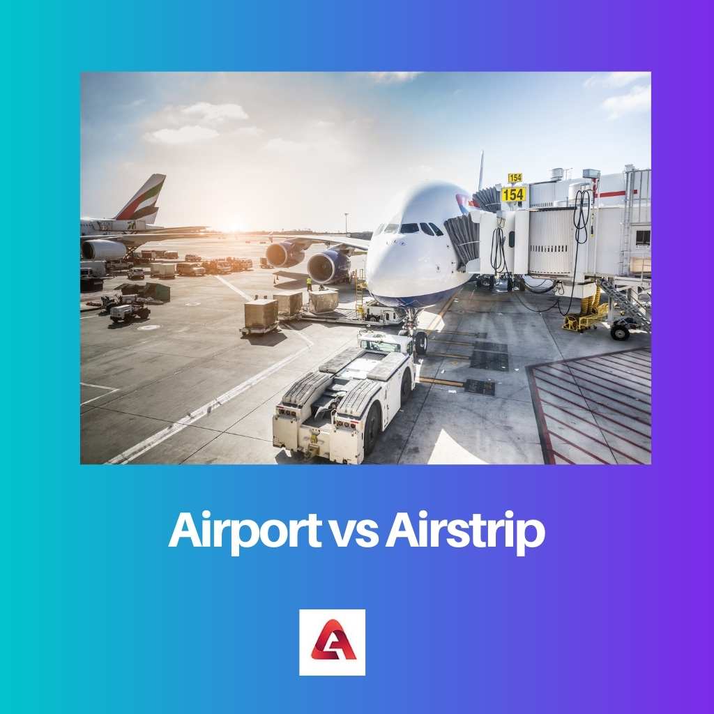 Luchthaven versus landingsbaan