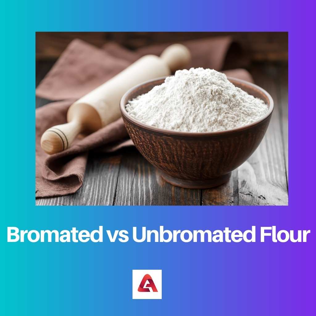 臭素化小麦粉と非臭素化小麦粉