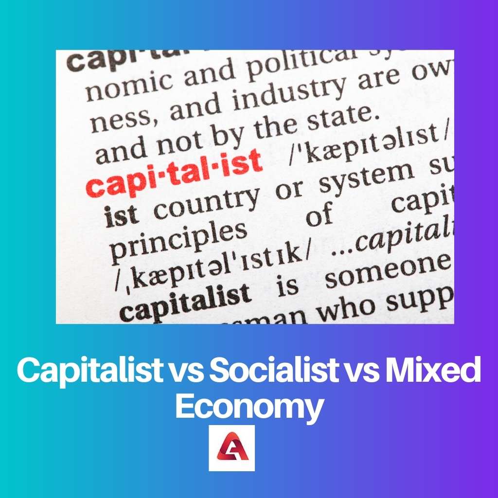 Capitalist vs Socialist vs Mixed Economy