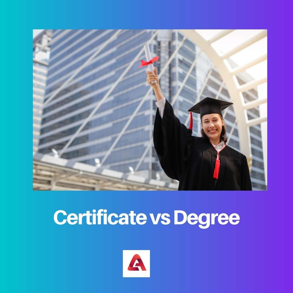 Certificato vs laurea
