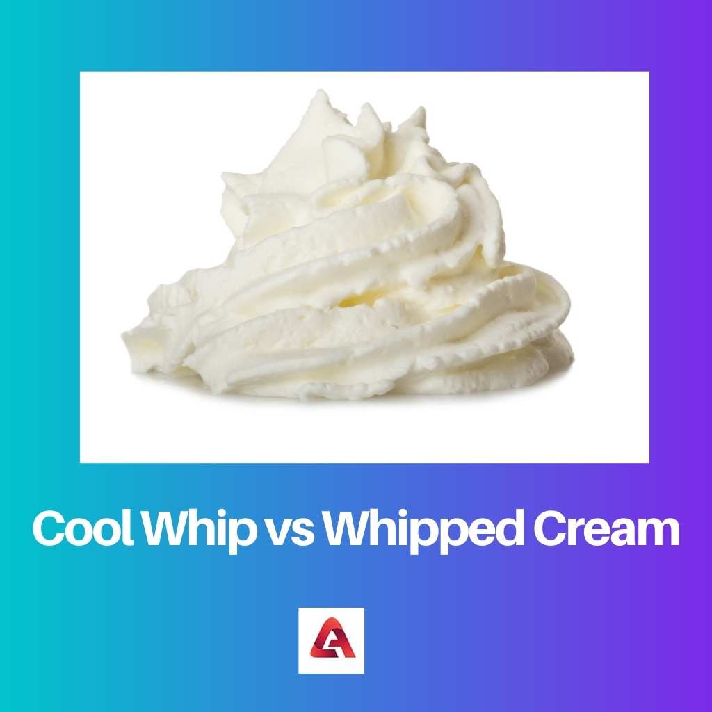 Cool Whip vs crème fouettée