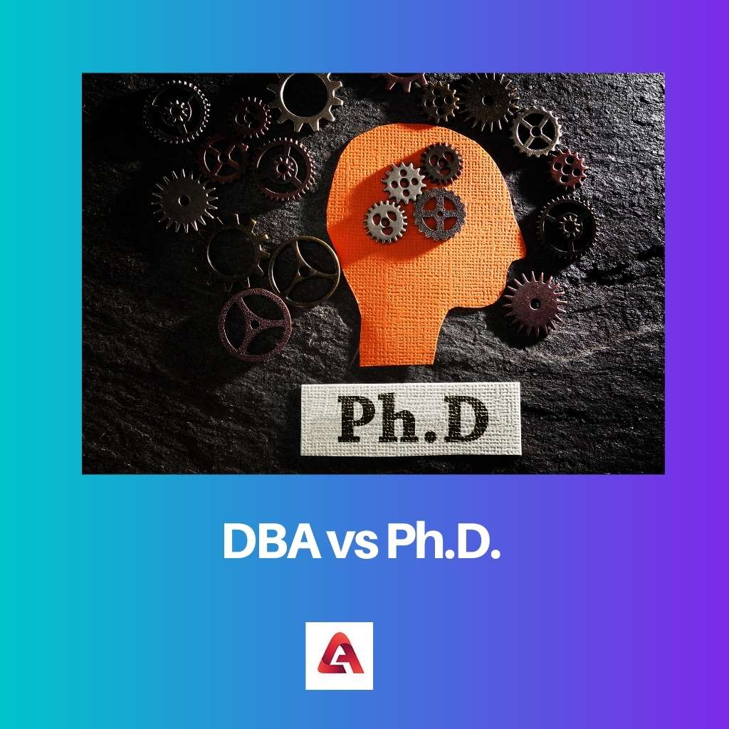 difference between a dba and phd