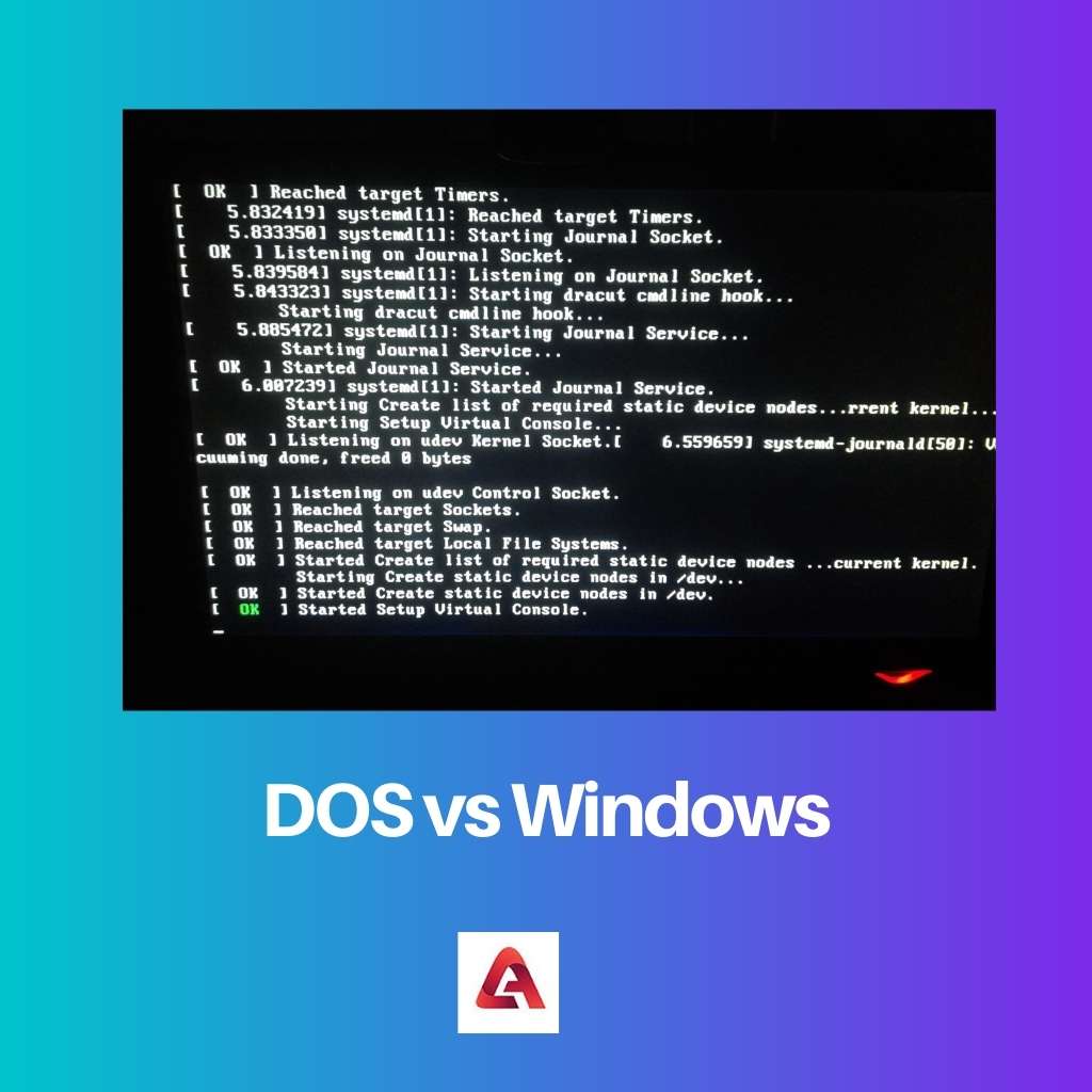 DOS vs Windows