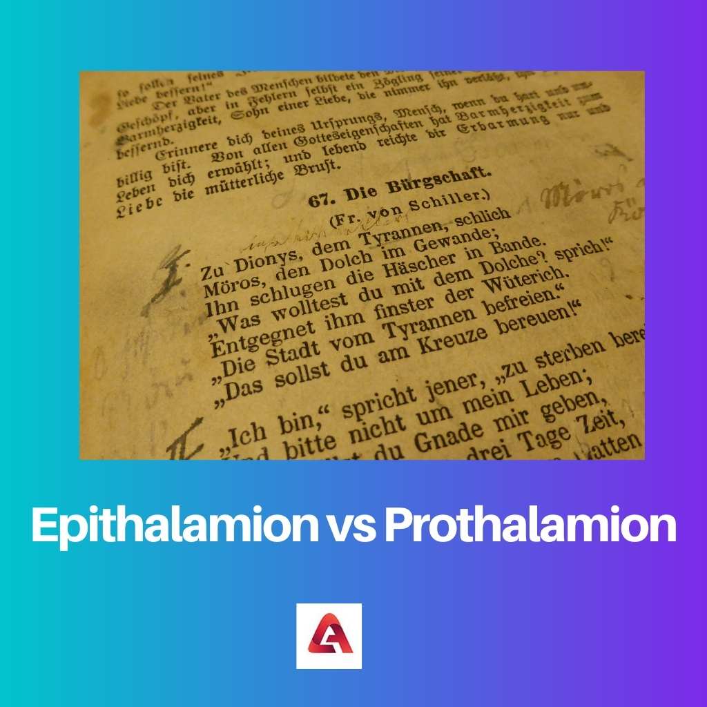 Epithalamion versus Prothalamion