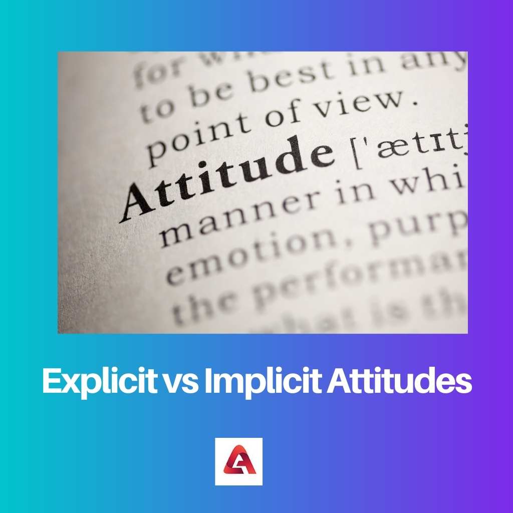 Explicit vs Implicit Attitudes