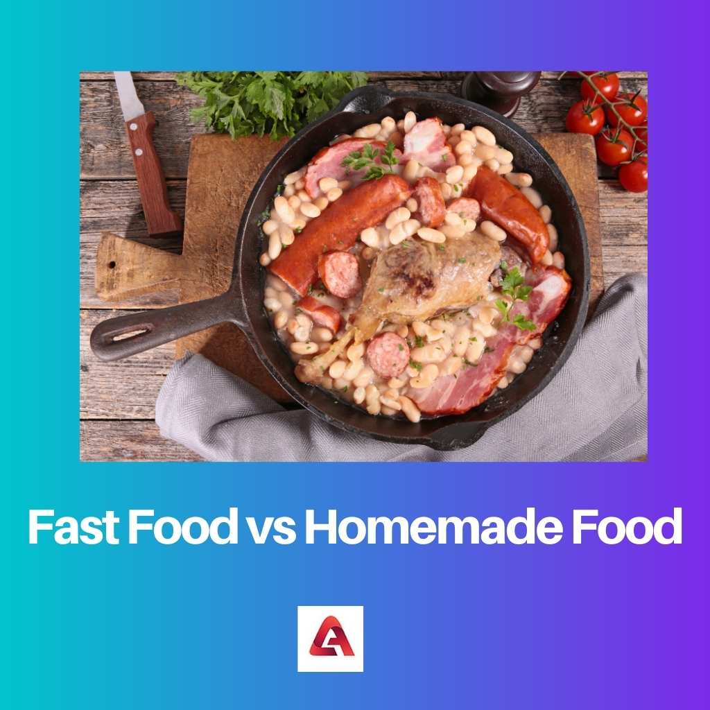 Fast food vs cibo fatto in casa