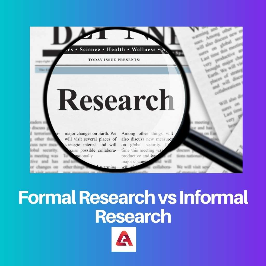 Recherche formelle vs recherche informelle
