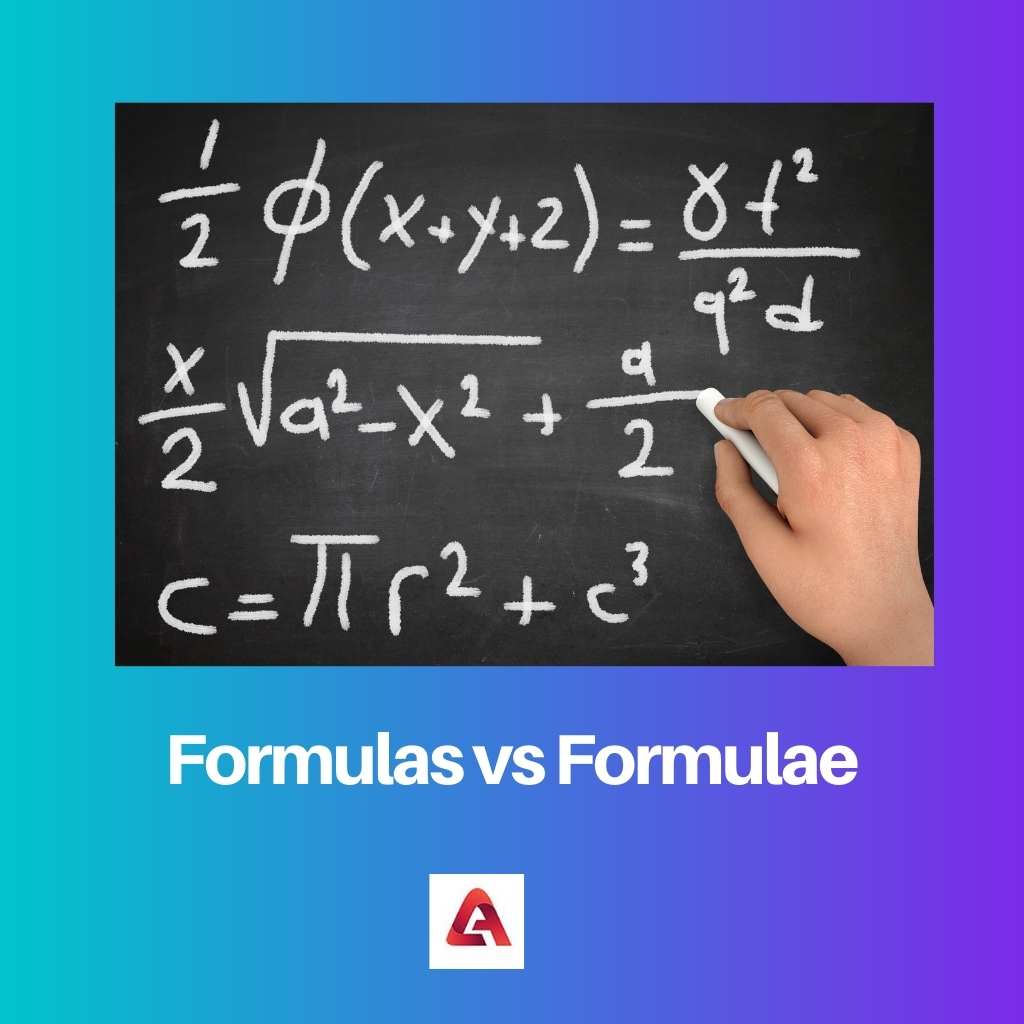 Formulas vs Formulae