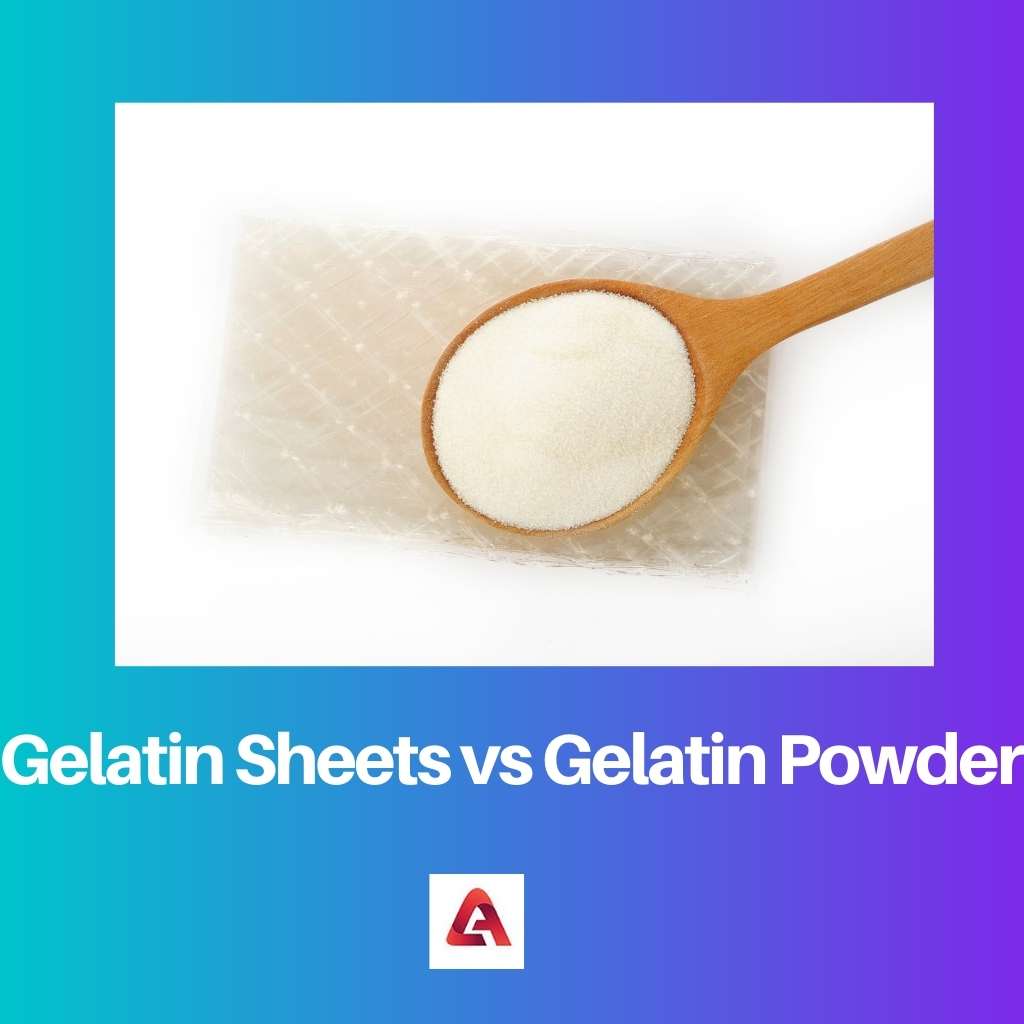 Hojas de gelatina vs gelatina en polvo