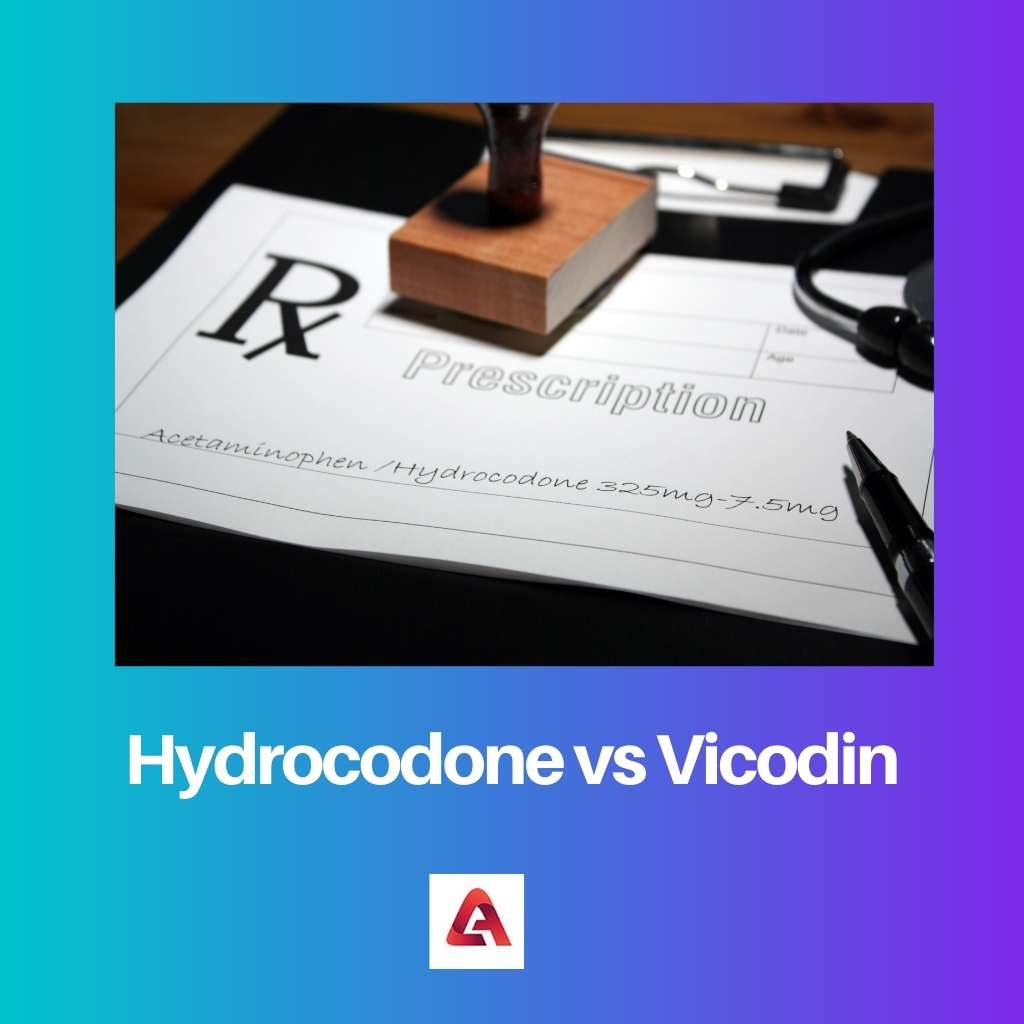Idrocodone vs Vicodin