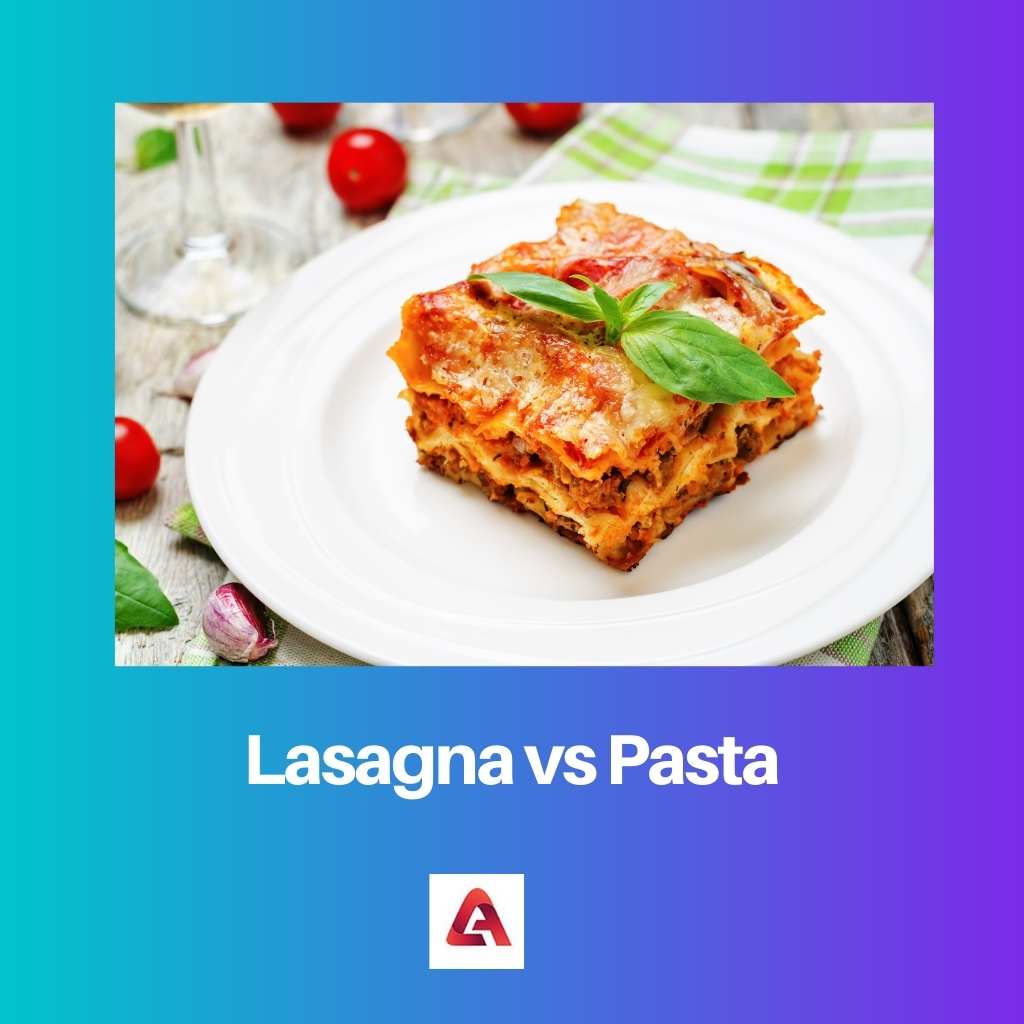 Lasagne vs pâtes