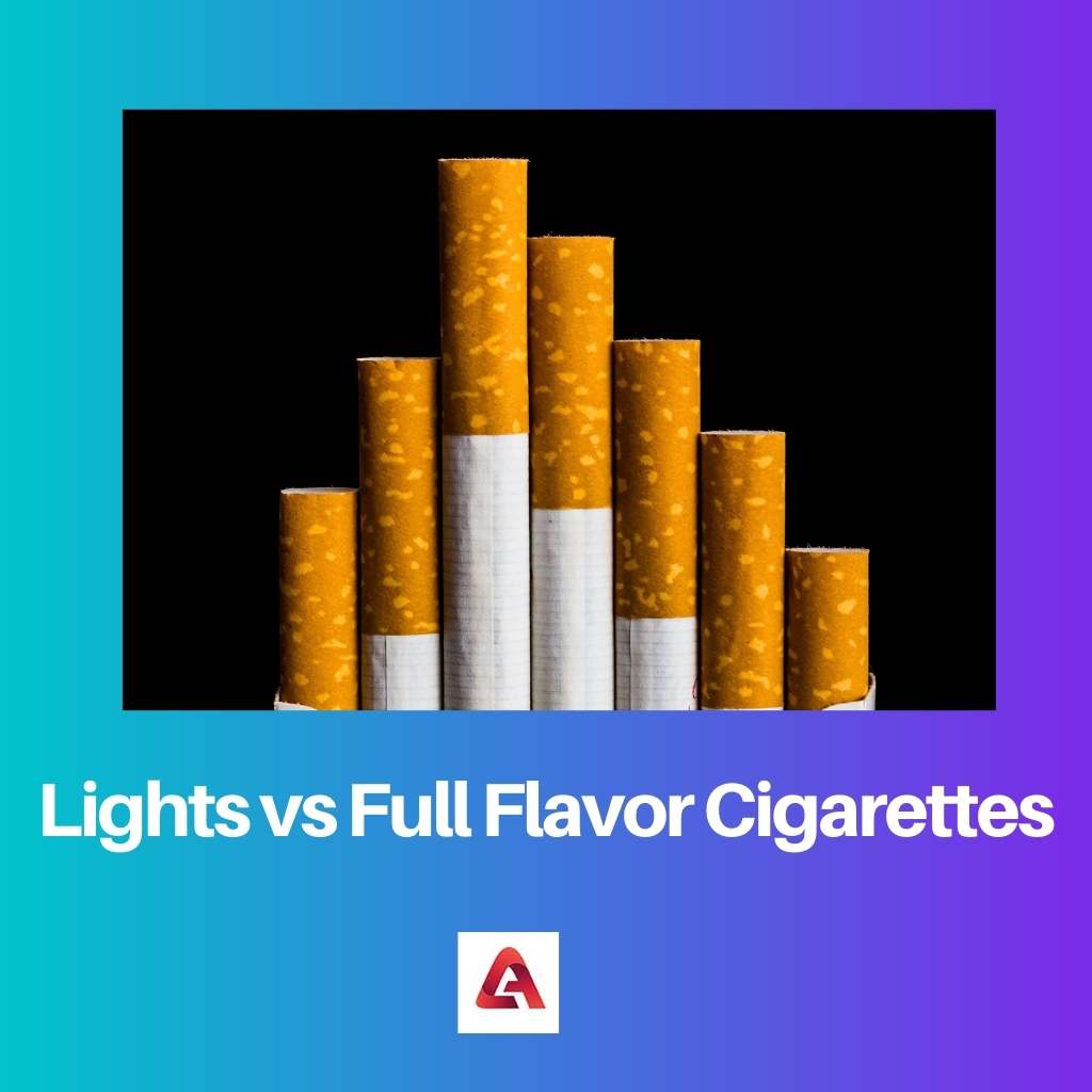 Lichten versus sigaretten met volle smaak