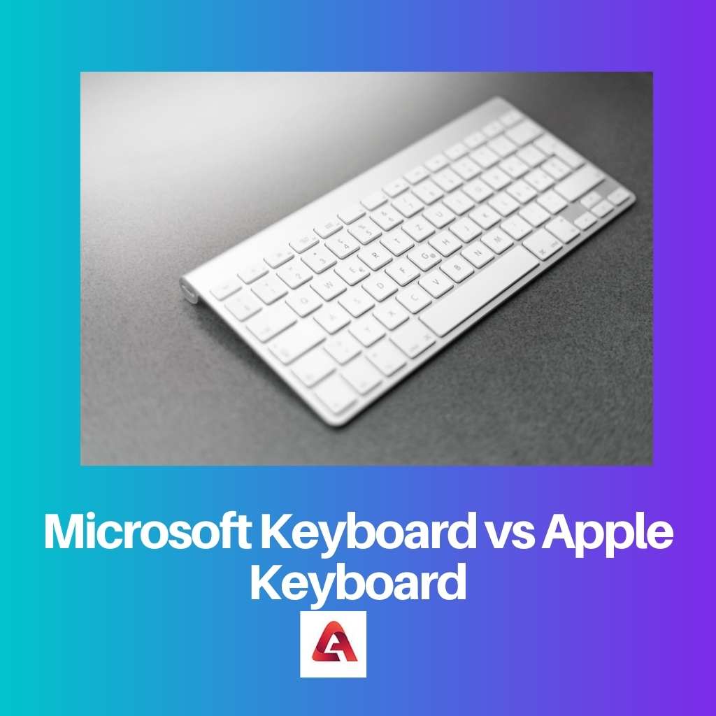 माइक्रोसॉफ्ट कीबोर्ड बनाम एप्पल कीबोर्ड