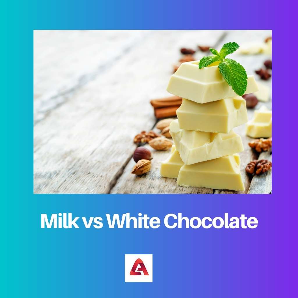 Milch gegen weiße Schokolade
