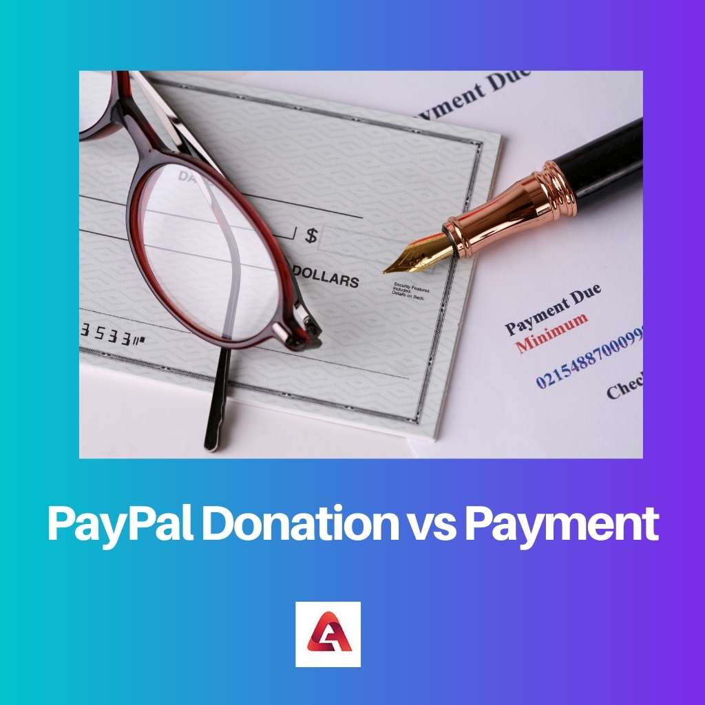 PayPal Donation vs Payment