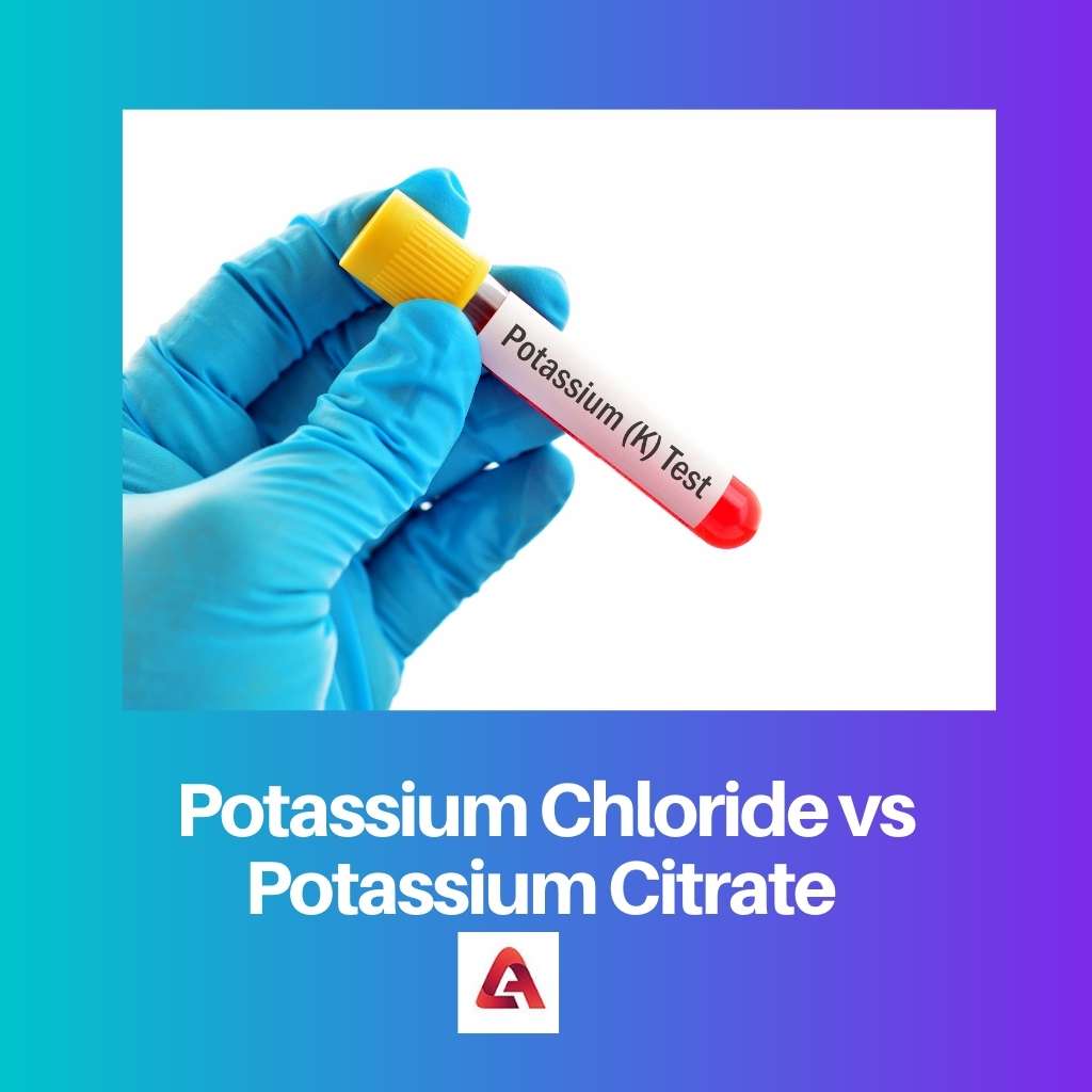 Chlorure de potassium vs citrate de potassium