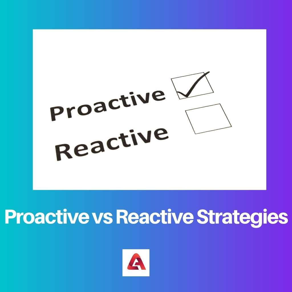 Estrategias proactivas vs reactivas